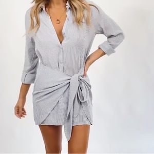 Labeye wrap shirt dress